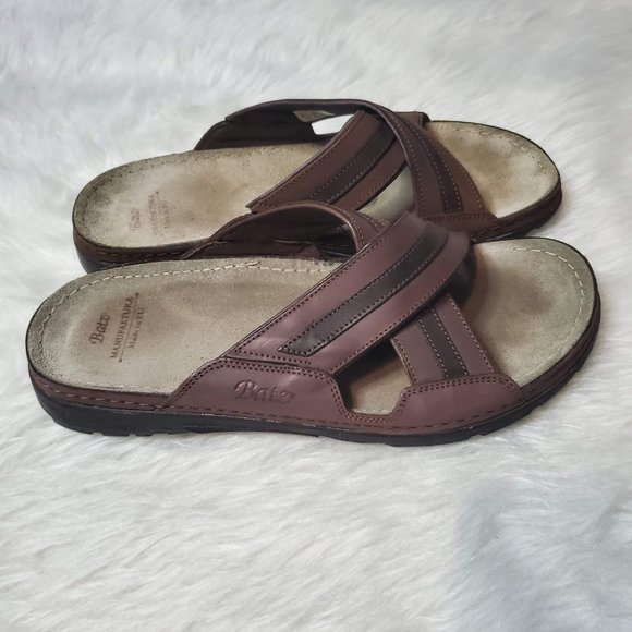 BATZ Alex Handmade Leather Mens Slip-on Sandals Clogs Mules, 41 main image 7